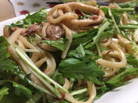 いかわた入り焼きうどん